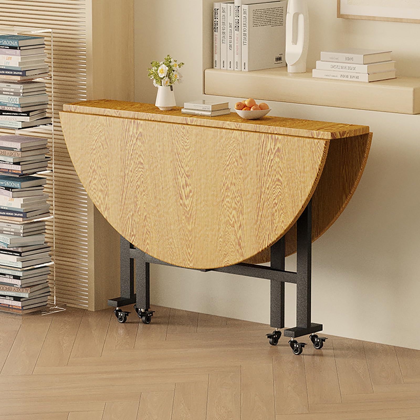 Amazon｜NOBBAT 折りたたみテーブル 丸 ダイニングテーブル 丸テーブル